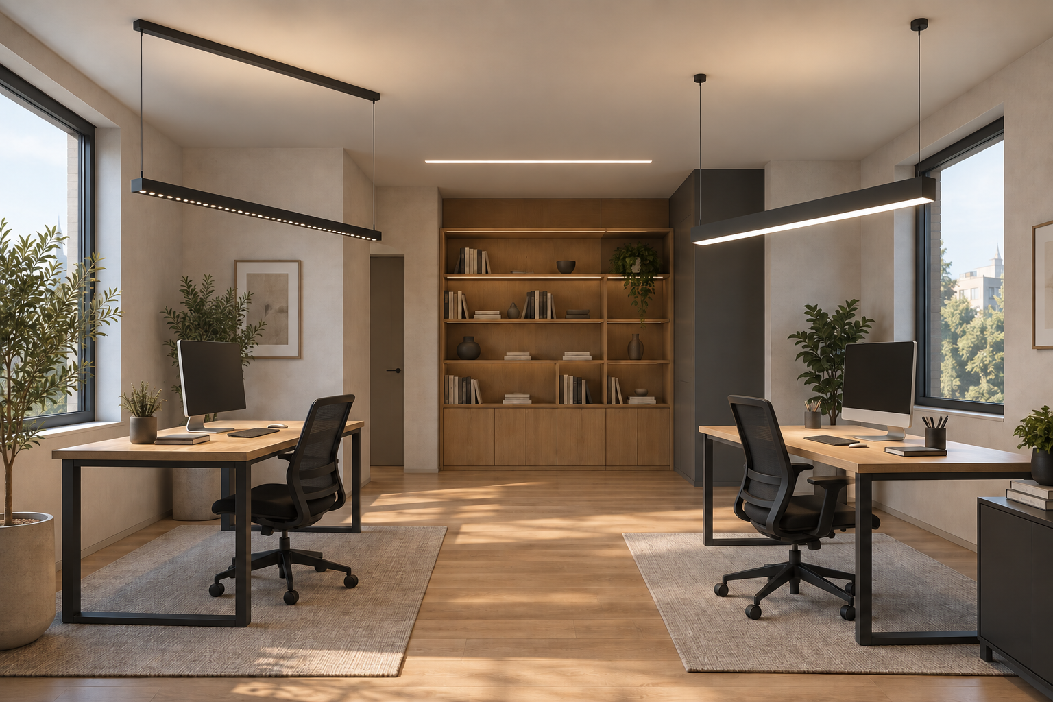 Panel & office lighting — Illustrated lighting concept